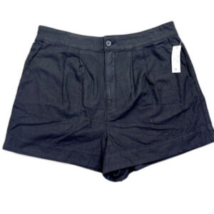 NWT Joie Ladies Pleated Short Size L Black JE3364 High Rise‎ Waist 34